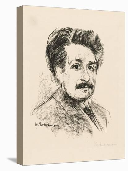 Portrait of Albert Einstein-Max Liebermann-Stretched Canvas