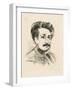 Portrait of Albert Einstein-Max Liebermann-Framed Giclee Print