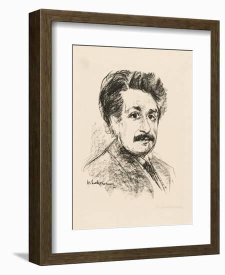 Portrait of Albert Einstein-Max Liebermann-Framed Giclee Print