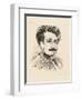 Portrait of Albert Einstein-Max Liebermann-Framed Giclee Print