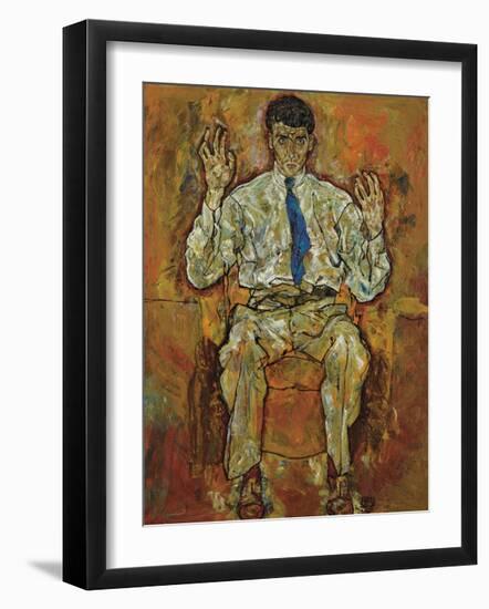 Portrait of Albert Paris Gutersloh, 1918-Egon Schiele-Framed Premium Giclee Print