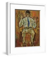 Portrait of Albert Paris Gutersloh, 1918-Egon Schiele-Framed Premium Giclee Print