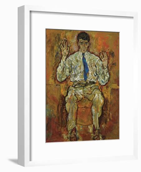 Portrait of Albert Paris Gutersloh, 1918-Egon Schiele-Framed Premium Giclee Print