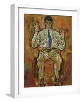 Portrait of Albert Paris Gutersloh, 1918-Egon Schiele-Framed Premium Giclee Print