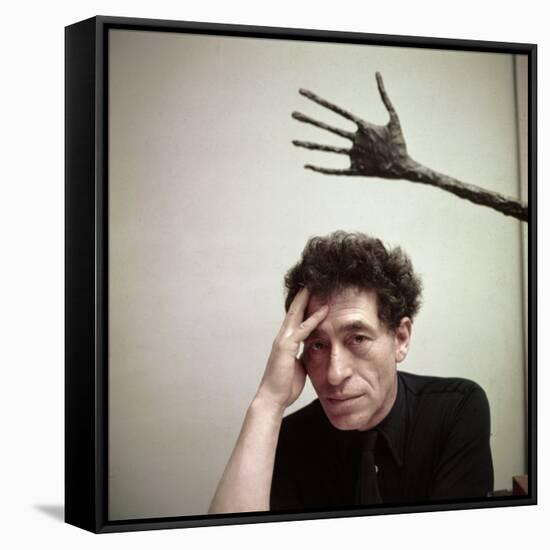 Portrait of Alberto Giacometti in His Studio-Gordon Parks-Framed Stretched Canvas