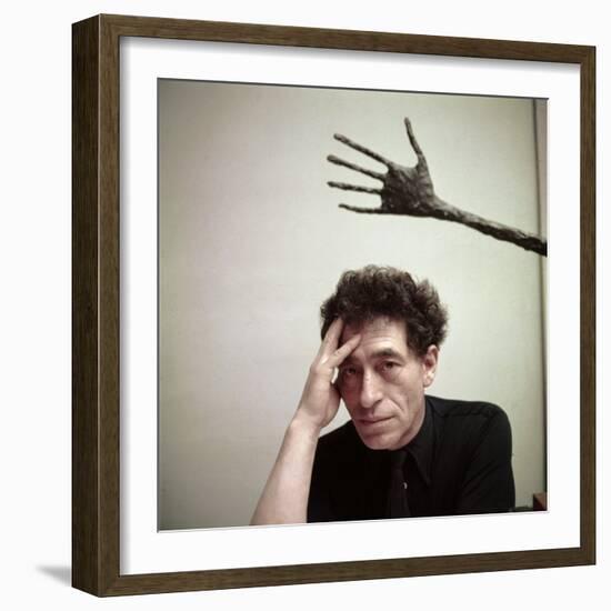 Portrait of Alberto Giacometti in His Studio-Gordon Parks-Framed Premium Photographic Print