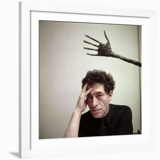 Portrait of Alberto Giacometti in His Studio-Gordon Parks-Framed Premium Photographic Print