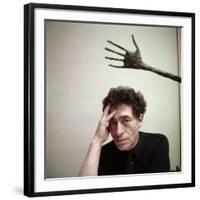 Portrait of Alberto Giacometti in His Studio-Gordon Parks-Framed Premium Photographic Print