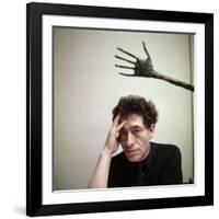 Portrait of Alberto Giacometti in His Studio-Gordon Parks-Framed Premium Photographic Print