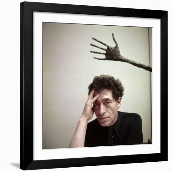 Portrait of Alberto Giacometti in His Studio-Gordon Parks-Framed Premium Photographic Print