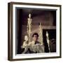 Portrait of Alberto Giacometti in His Studio-Gordon Parks-Framed Premium Photographic Print