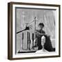 Portrait of Alberto Giacometti Surrounded by His Sculptures-Gordon Parks-Framed Premium Photographic Print