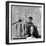 Portrait of Alberto Giacometti Surrounded by His Sculptures-Gordon Parks-Framed Premium Photographic Print