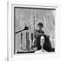 Portrait of Alberto Giacometti Surrounded by His Sculptures-Gordon Parks-Framed Premium Photographic Print