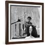 Portrait of Alberto Giacometti Surrounded by His Sculptures-Gordon Parks-Framed Premium Photographic Print