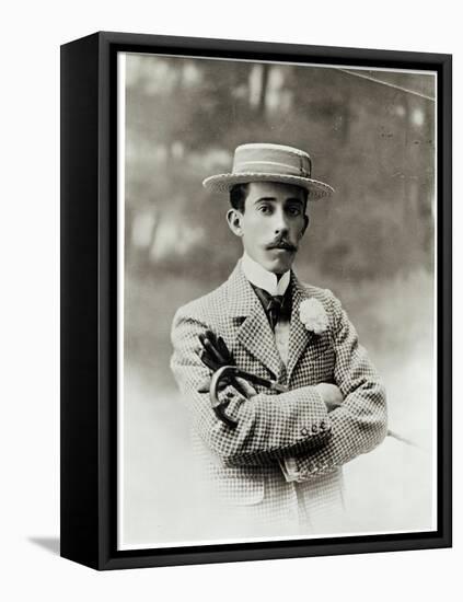 Portrait of Alberto Santos-Dumont (1873-1932)-Eugene Pirou-Framed Stretched Canvas