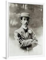 Portrait of Alberto Santos-Dumont (1873-1932)-Eugene Pirou-Framed Photographic Print