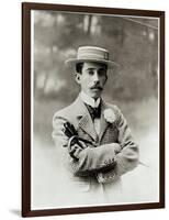 Portrait of Alberto Santos-Dumont (1873-1932)-Eugene Pirou-Framed Photographic Print