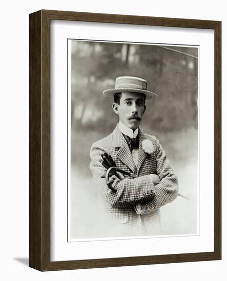 Portrait of Alberto Santos-Dumont (1873-1932)-Eugene Pirou-Framed Photographic Print