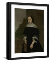 Portrait of Aletta Van Ravensberg, Wife of Jan Van Nes-Ludolf de Jongh-Framed Art Print