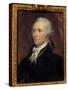 Portrait of Alexander Hamilton (1757-1804) Minister of Finance of the United States Painting by Geo-George Peter Alexander Healy-Stretched Canvas