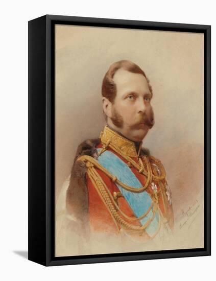 Portrait of Alexander II (1818-1881)-Ivan Raulov-Framed Stretched Canvas