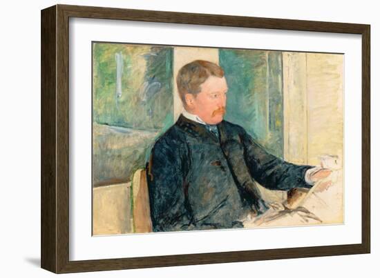 Portrait of Alexander J. Cassatt, c.1880-Mary Cassatt-Framed Giclee Print