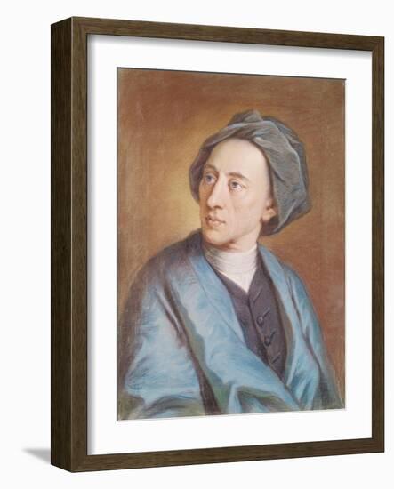 Portrait of Alexander Pope (1688-1744), C.1739-84-William Hoare-Framed Giclee Print