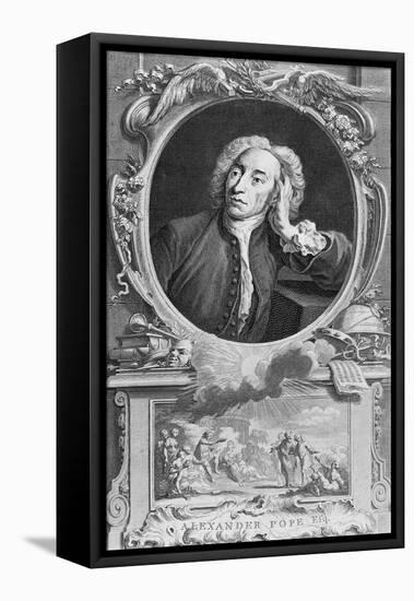 Portrait of Alexander Pope (1688-1744)-Arthur Pond-Framed Stretched Canvas