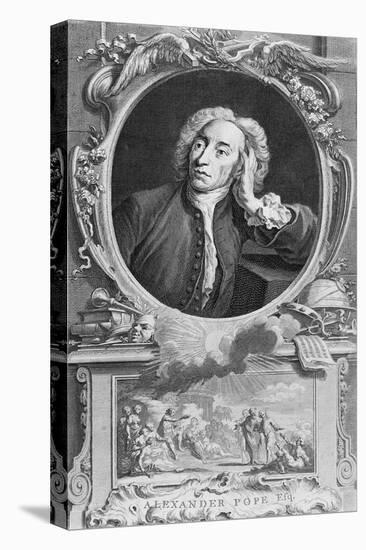 Portrait of Alexander Pope (1688-1744)-Arthur Pond-Stretched Canvas