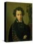Portrait of Alexander Pushkin, 1827-Orest Adamovich Kiprensky-Stretched Canvas