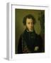 Portrait of Alexander Pushkin, 1827-Orest Adamovich Kiprensky-Framed Giclee Print