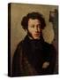 Portrait of Alexander Pushkin, Russian Poet-null-Stretched Canvas