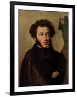 Portrait of Alexander Pushkin, Russian Poet-null-Framed Photographic Print