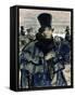 Portrait of Alexander Pushkin-B. M. Kustodiev-Framed Stretched Canvas