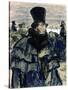 Portrait of Alexander Pushkin-B. M. Kustodiev-Stretched Canvas