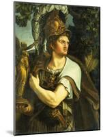Portrait of Alexander the Great holding a Gilt Statue of Victory-Giulio Romano-Mounted Giclee Print