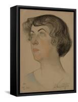 Portrait of Alexandra Mikhailovna Kollontai (1872-195), 1921-Nikolai Andreevich Andreev-Framed Stretched Canvas