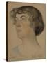 Portrait of Alexandra Mikhailovna Kollontai (1872-195), 1921-Nikolai Andreevich Andreev-Stretched Canvas