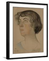 Portrait of Alexandra Mikhailovna Kollontai (1872-195), 1921-Nikolai Andreevich Andreev-Framed Giclee Print