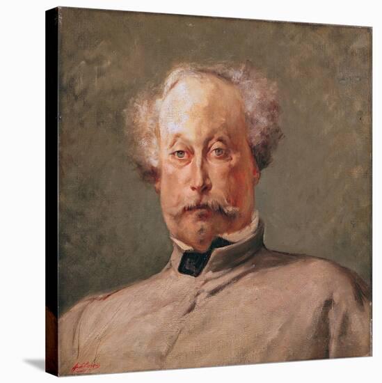 Portrait of Alexandre Dumas Fils (1824-95)-Georges Clairin-Stretched Canvas
