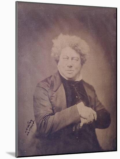 Portrait of Alexandre Dumas Pere (1803-70) C.1850-60-Gaspard Felix Tournachon Nadar-Mounted Photographic Print