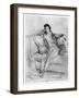 Portrait of Alexandre Dumas, Père-Achille Deveria-Framed Giclee Print