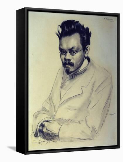 Portrait of Alexei M. Remizov, 1907-Boris Kustodiyev-Framed Stretched Canvas