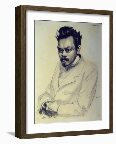 Portrait of Alexei M. Remizov, 1907-Boris Kustodiyev-Framed Giclee Print