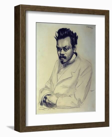 Portrait of Alexei M. Remizov, 1907-Boris Kustodiyev-Framed Giclee Print