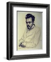 Portrait of Alexei M. Remizov, 1907-Boris Kustodiyev-Framed Giclee Print