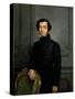 Portrait of Alexis De Tocqueville (1805-185)-Théodore Chassériau-Stretched Canvas