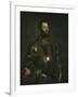 Portrait of Alfonso D'Avalos, Marchese Del Vasto, in Armor with a Page, 1533-Titian (Tiziano Vecelli)-Framed Giclee Print