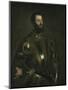 Portrait of Alfonso D'Avalos, Marchese Del Vasto, in Armor with a Page, 1533-Titian (Tiziano Vecelli)-Mounted Giclee Print